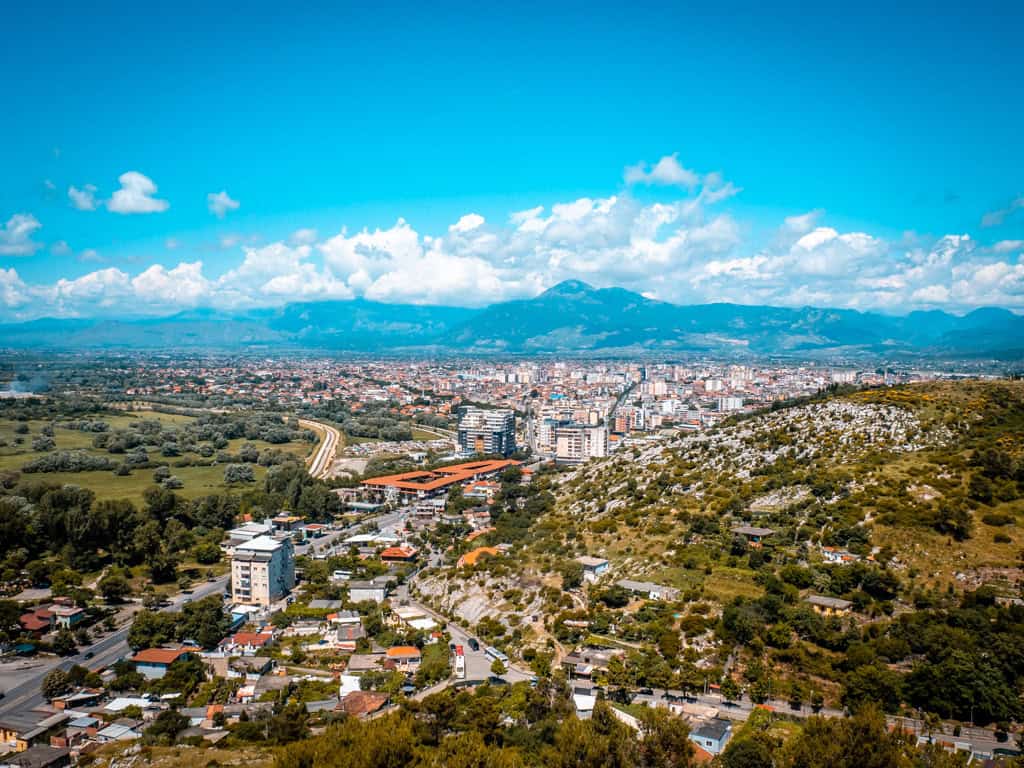 Shkodra_view of the city from the Rozafa Castle fortress